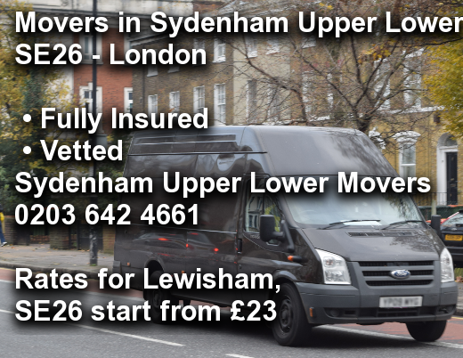 Movers in Sydenham Upper Lower SE26, Lewisham